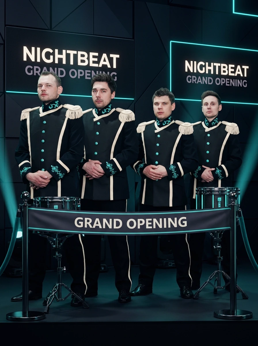 Барабанщики NightBeat на открытии